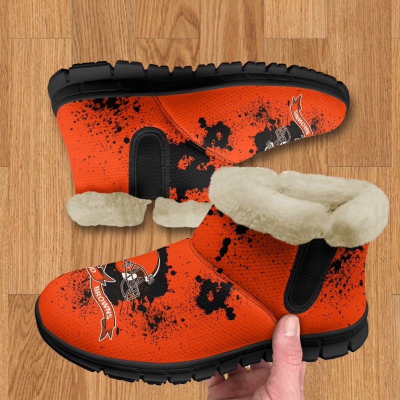 Cleveland Browns Comfy Winter Snow Boots Image 1