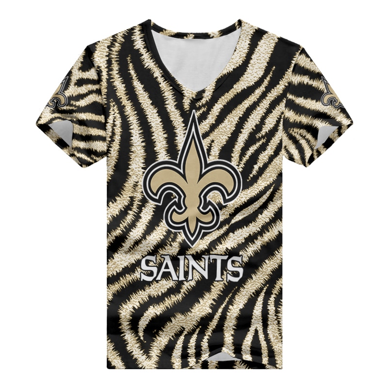 New Orleans Saints V-neck T-shirt Image 2