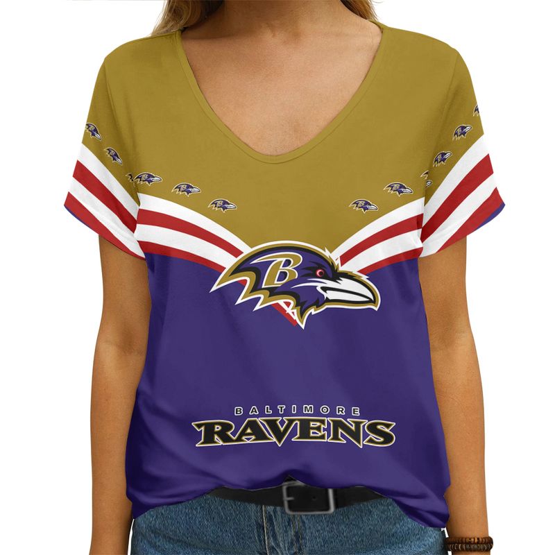 Baltimore Ravens Women's V-neck T-shirt