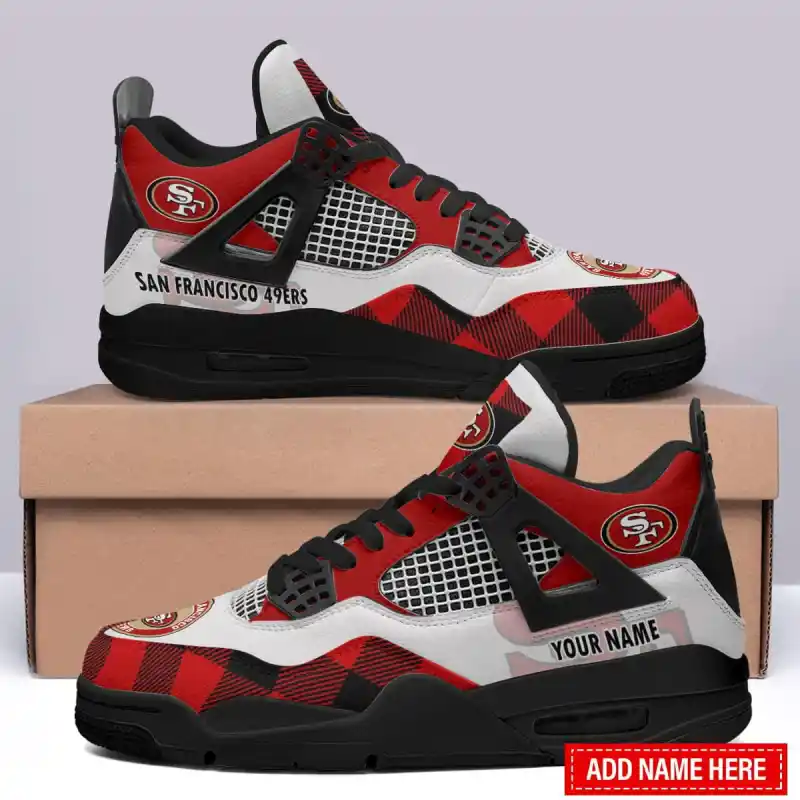 San Francisco 49ers AJ4 Sneaker Side View