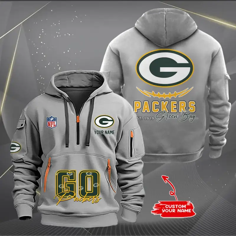 Green Bay Packers Quarter Zip Hoodie