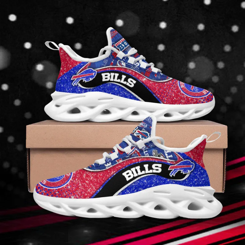 Buffalo Bills Yezy Running Sneakers Side View