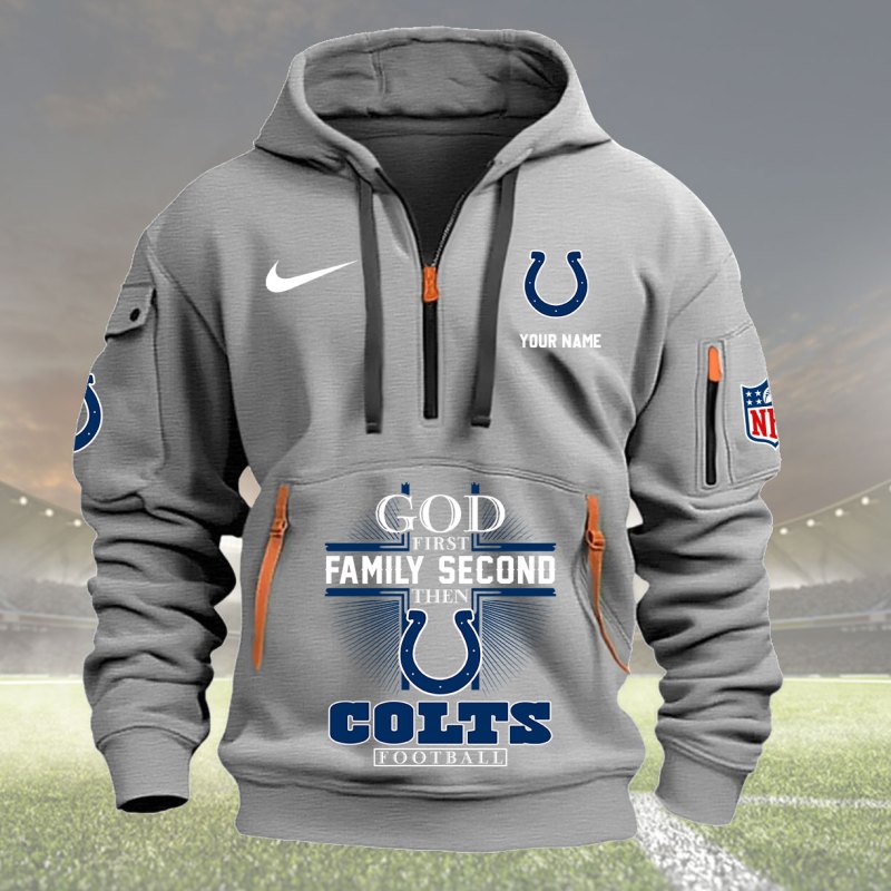 Gray Indianapolis Colts Hoodie