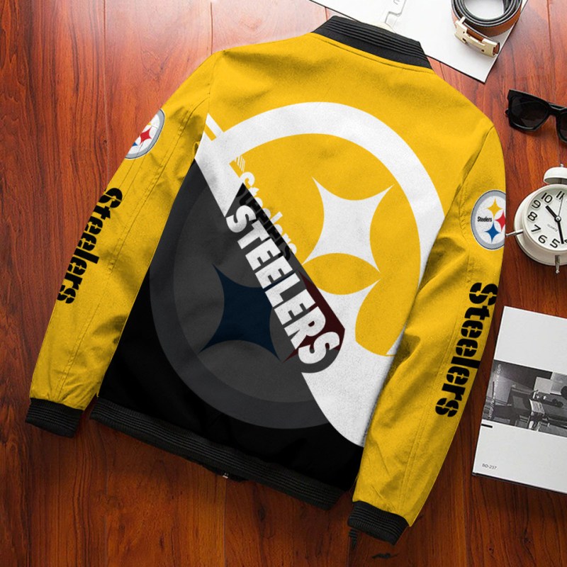 Pittsburgh Steelers Personalized Bomber Jacket Details
