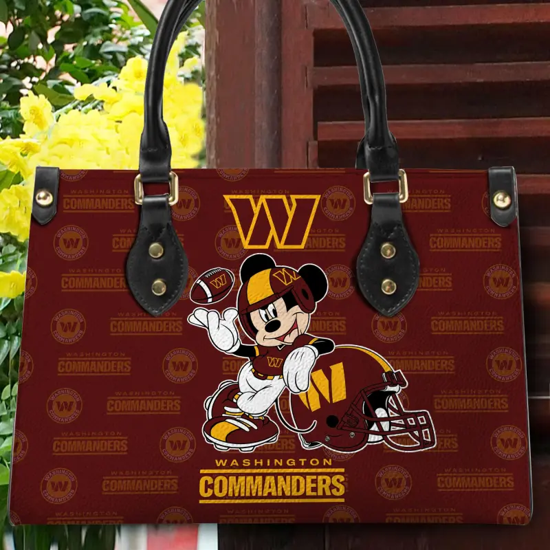 Washington Commanders Leather Hand Bag