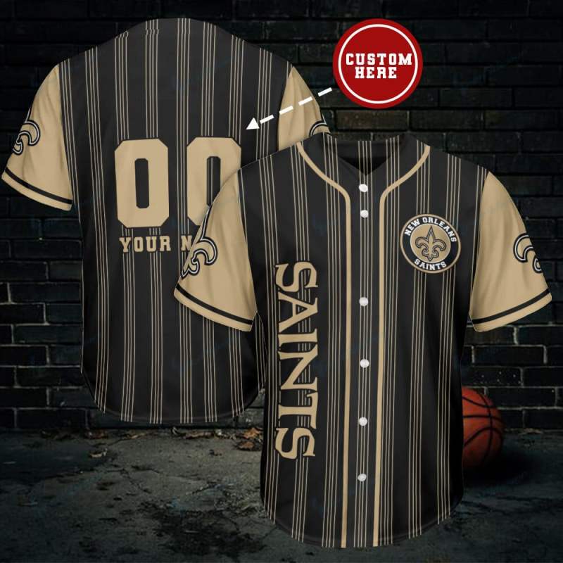 New Orleans Saints Personalized Baseball Jersey