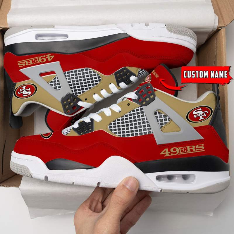 San Francisco 49ers Personalized AJ4 Sneaker