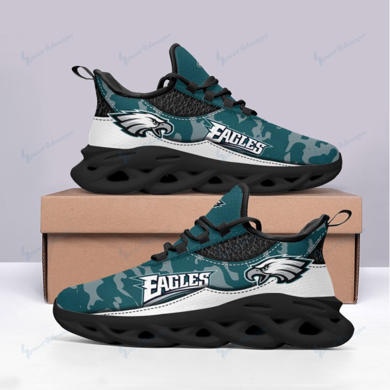 Philadelphia Eagles Yeezy Running Sneakers Side View