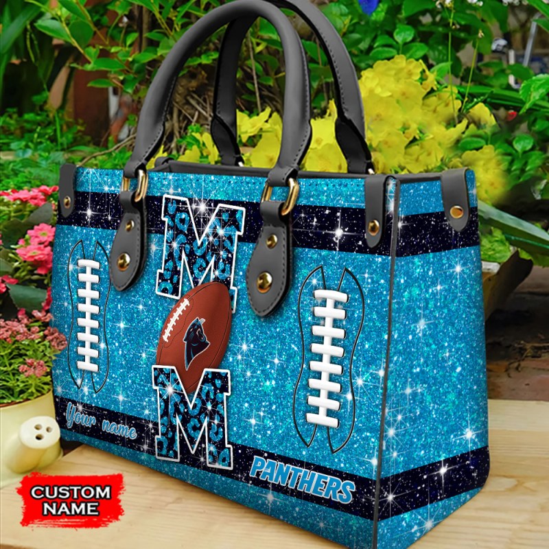 Carolina Panthers Leather Hand Bag - Image 1
