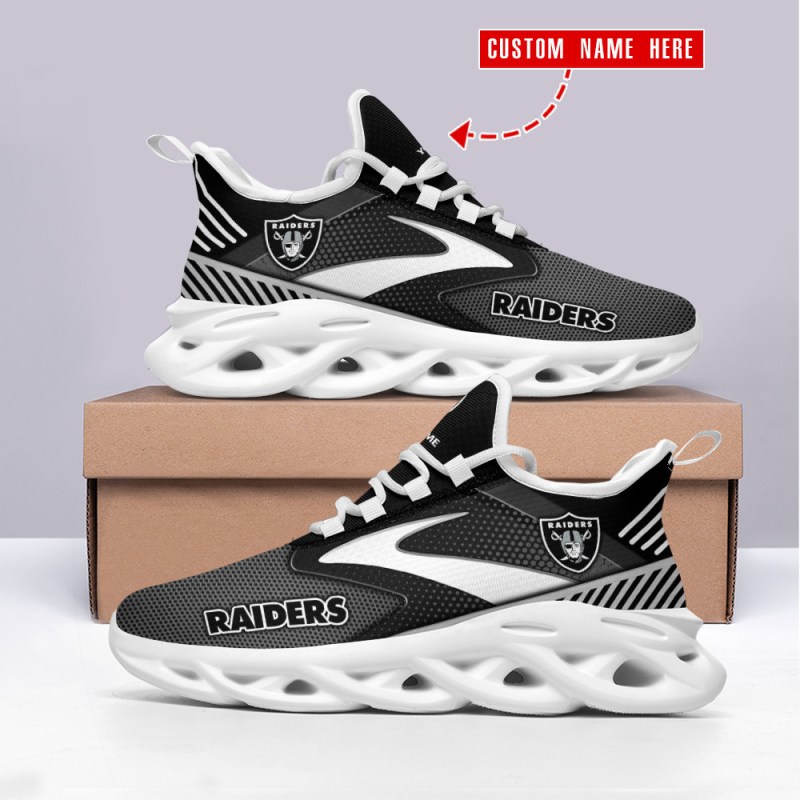 Las Vegas Raiders Personalized Yeezy Running Sneakers Image 1
