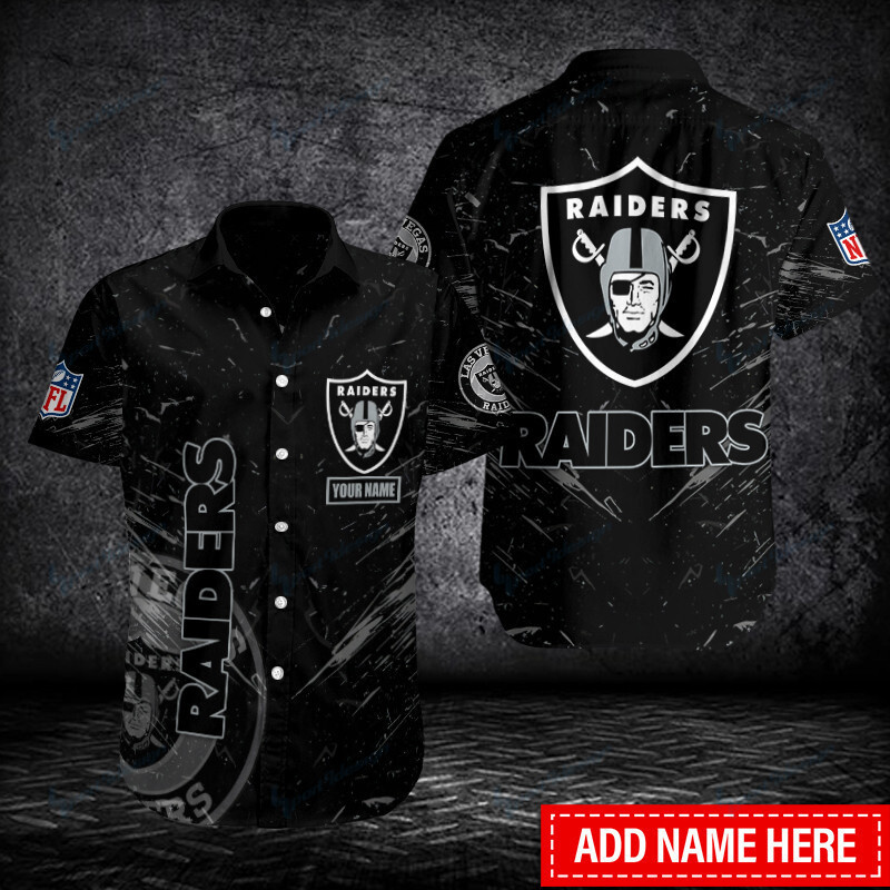 Las Vegas Raiders Personalized Button Shirt Sizing Chart