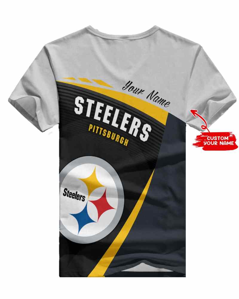 V-neck T-shirt for Steelers Fans