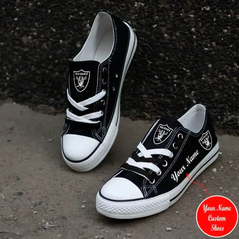 Las Vegas Raiders Personalized Low Top Shoes