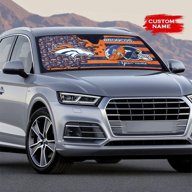 Denver Broncos Personalized Auto Sun Shade