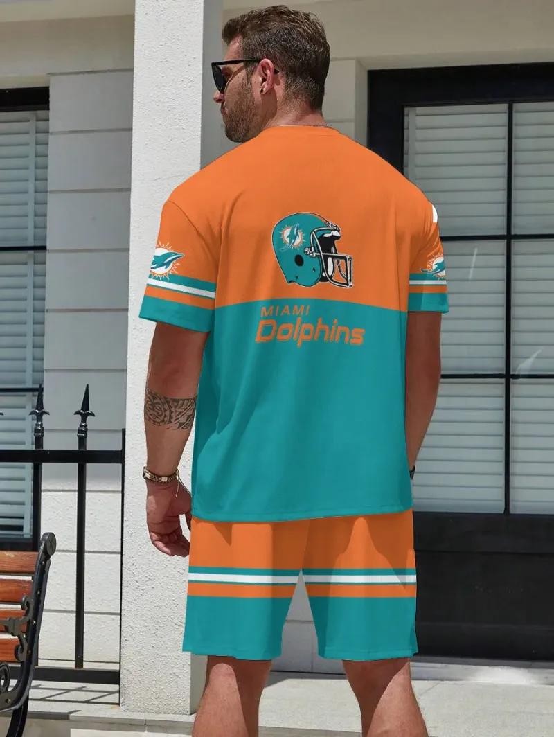 Stylish Combo T-shirt and Shorts for Miami Dolphins Fans