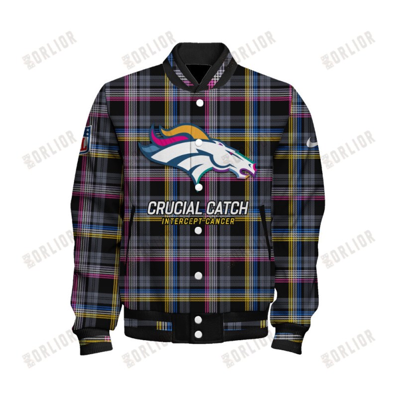 Denver Broncos Varsity Jacket Back View