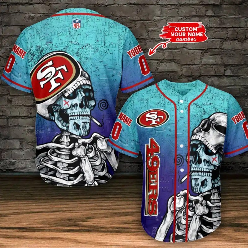 San Francisco 49ers Personalized Baseball Jersey