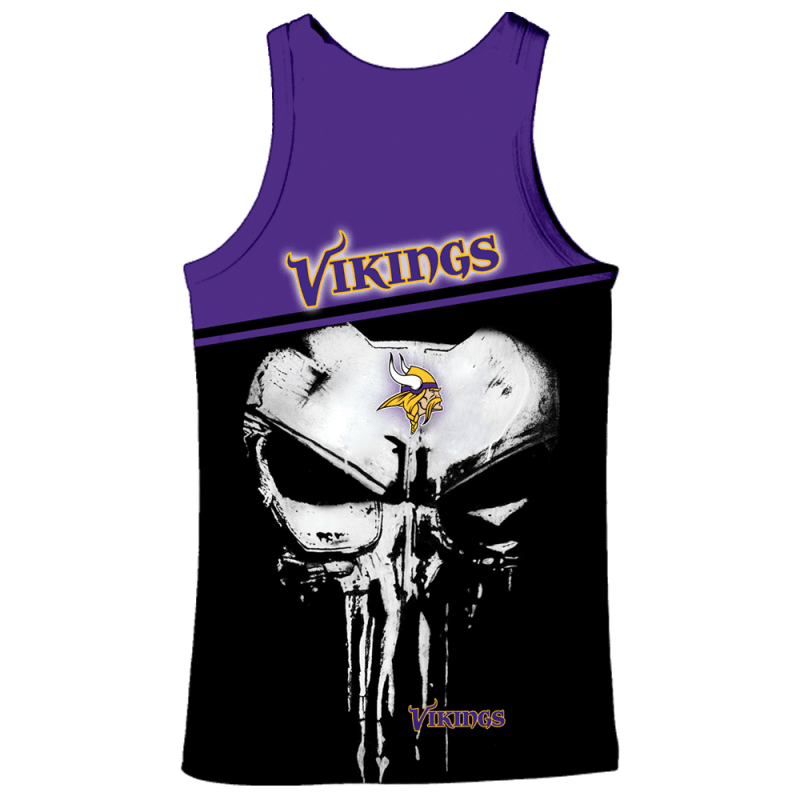 Minnesota Vikings Punisher Skull Sweater