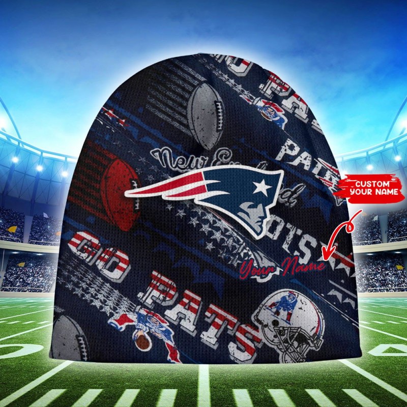 New England Patriots Personalized Wool Beanie