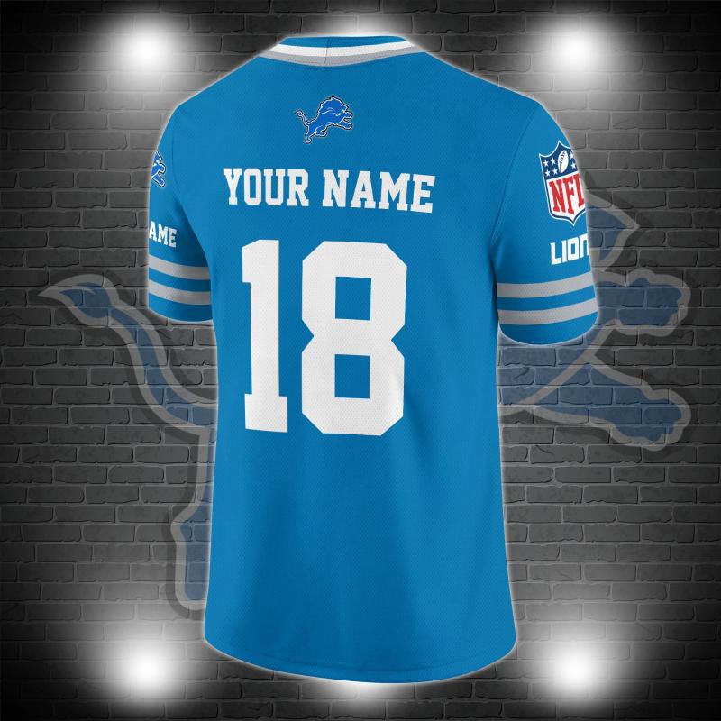 Detroit Lions V-Neck Football Jersey 2