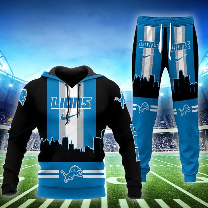 Detroit Lions Hoodie and Jogger Set