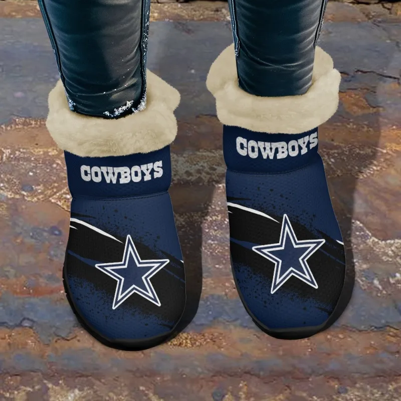 Dallas Cowboys Comfy Winter Snow Boots Image 2