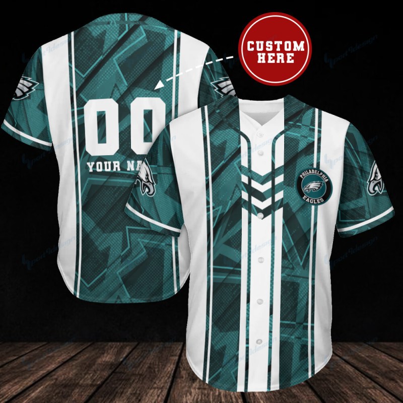 Philadelphia Eagles Personalized Baseball Jersey