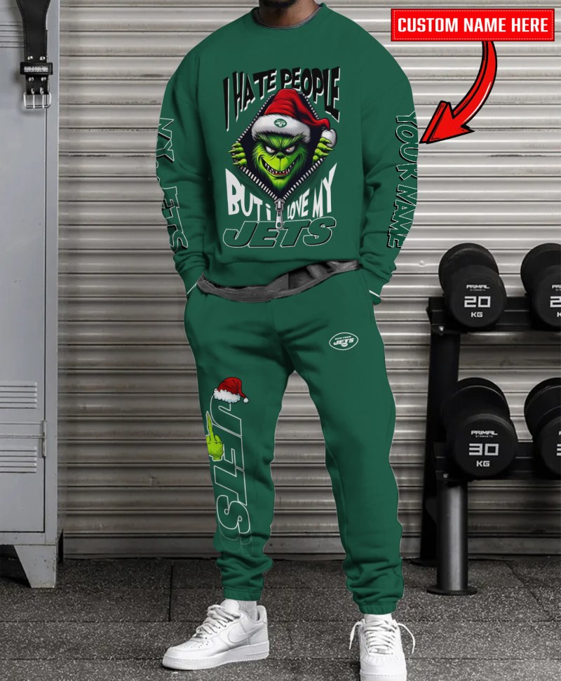 New York Jets Combo Unisex Sweatshirt and Sweatpants - Christmas Collection