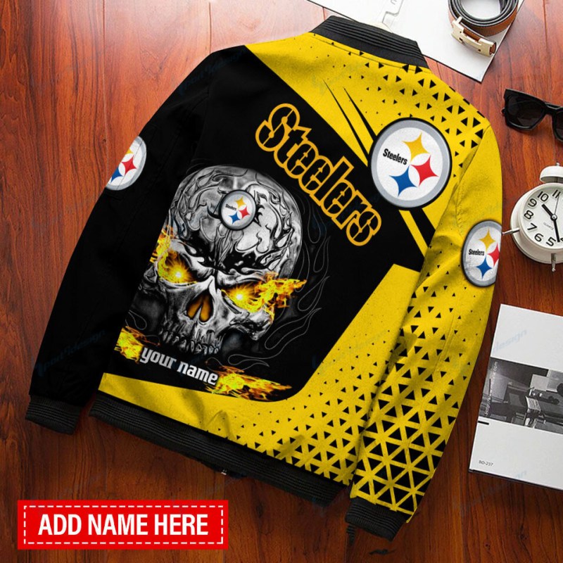 Pittsburgh Steelers Personalized Bomber Jacket 3