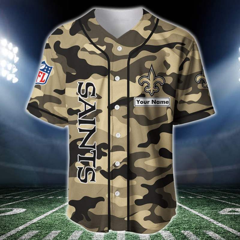 Custom New Orleans Saints Baseball Jersey