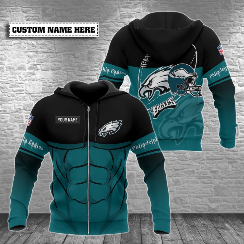 Philadelphia Eagles Personalized Hoodie Zip