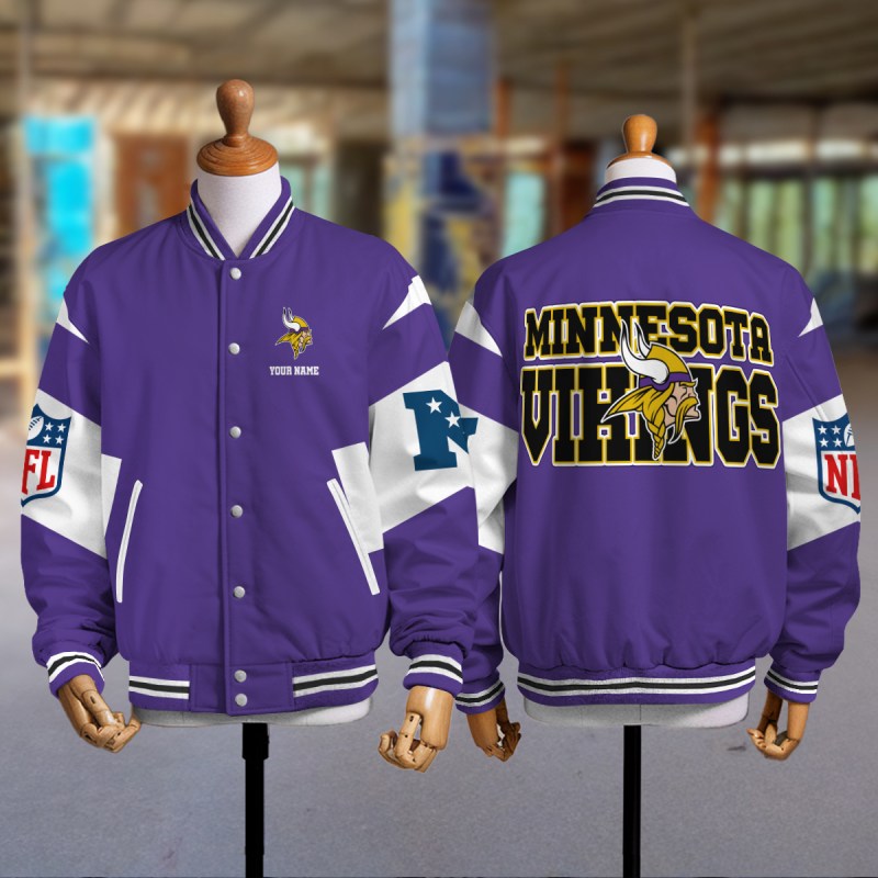 Minnesota Vikings Varsity Jacket 2