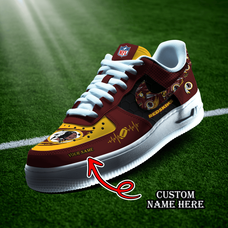 Washington Commanders Personalized AF1-1 Logo Pattern Sneakers