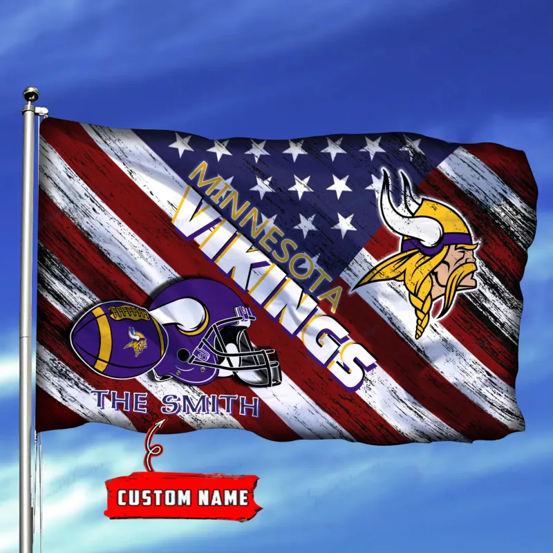 Minnesota Vikings Personalized Flag