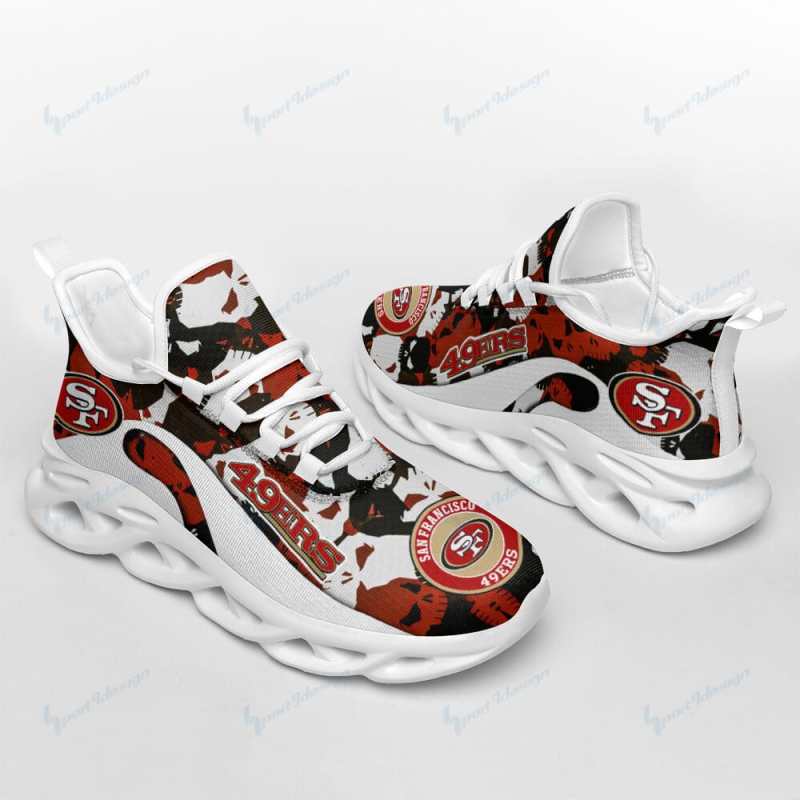 San Francisco 49ers Yezy Running Sneakers Side View