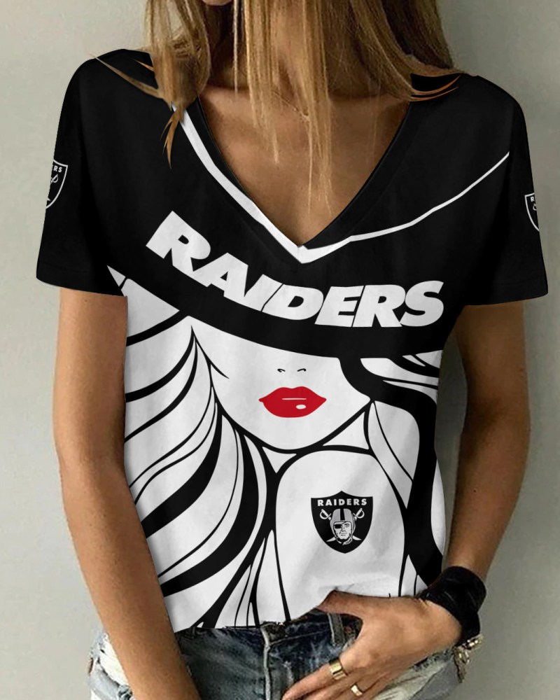 Las Vegas Raiders Personalized Summer V-Neck T-Shirt