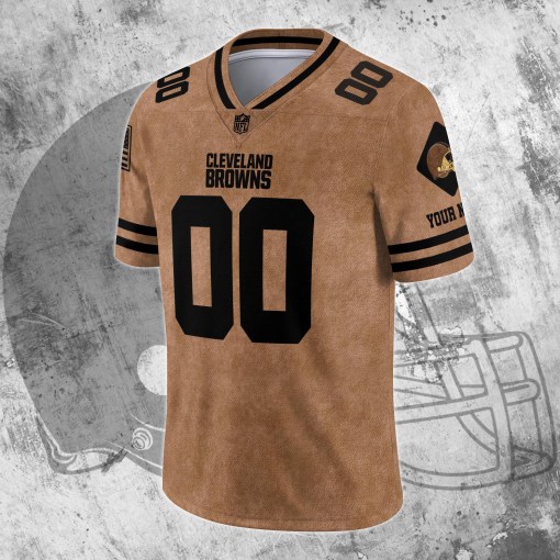 Cleveland Browns Personalized V-neck Football Jersey 2