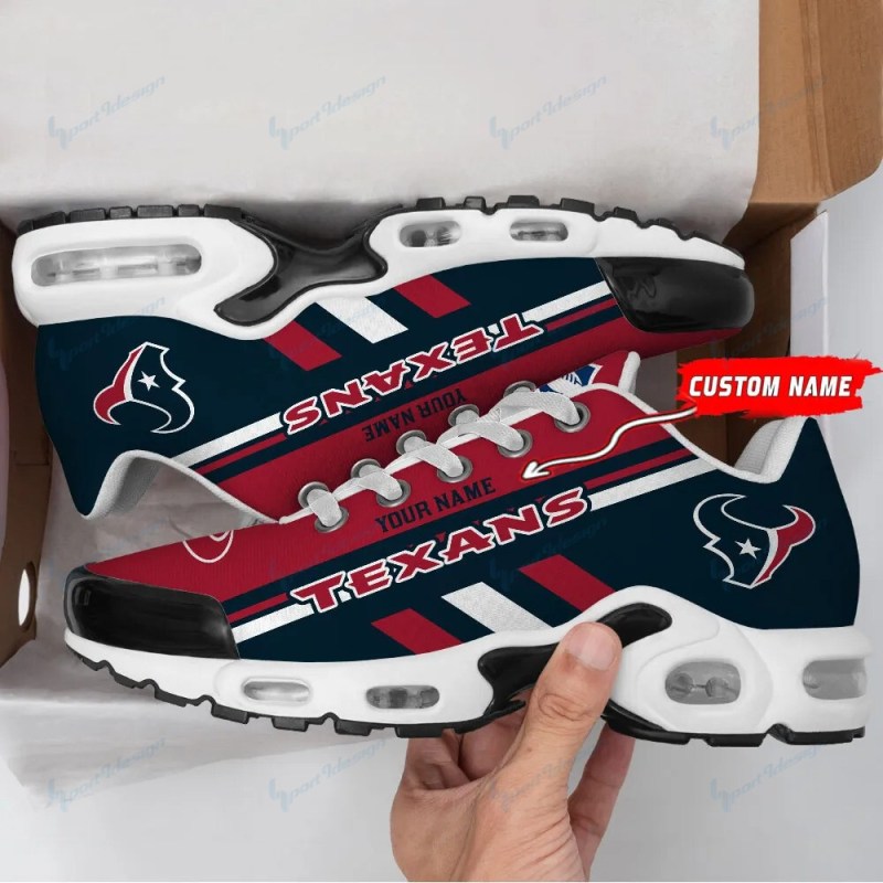 Houston Texans Personalized Plus T-N Youth Sneakers Side View