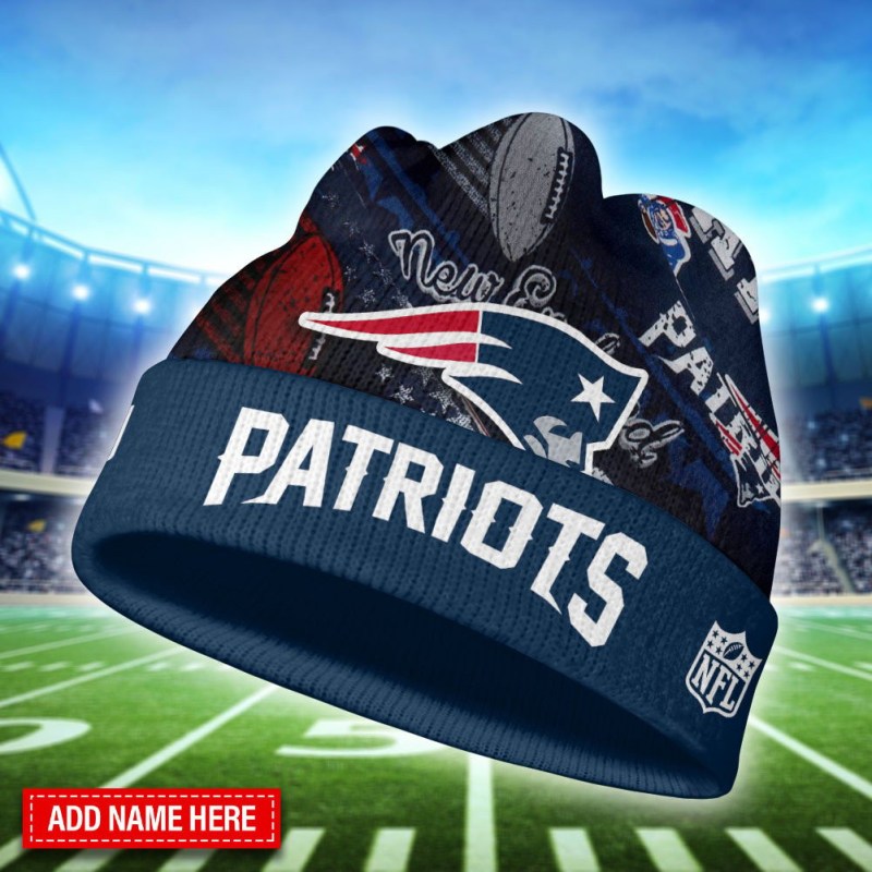New England Patriots Personalized Wool Beanie