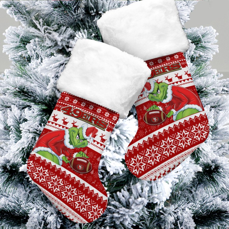 San Francisco 49ers Christmas Socks - Back View
