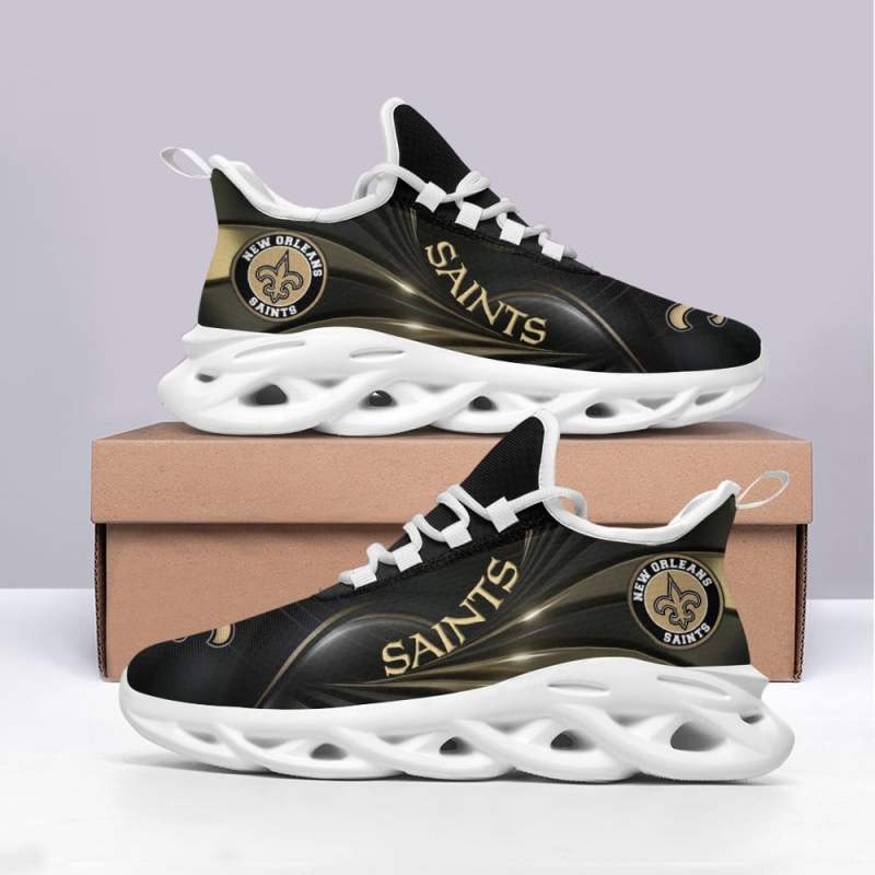 New Orleans Saints Yezy Running Sneakers BB92 Side View