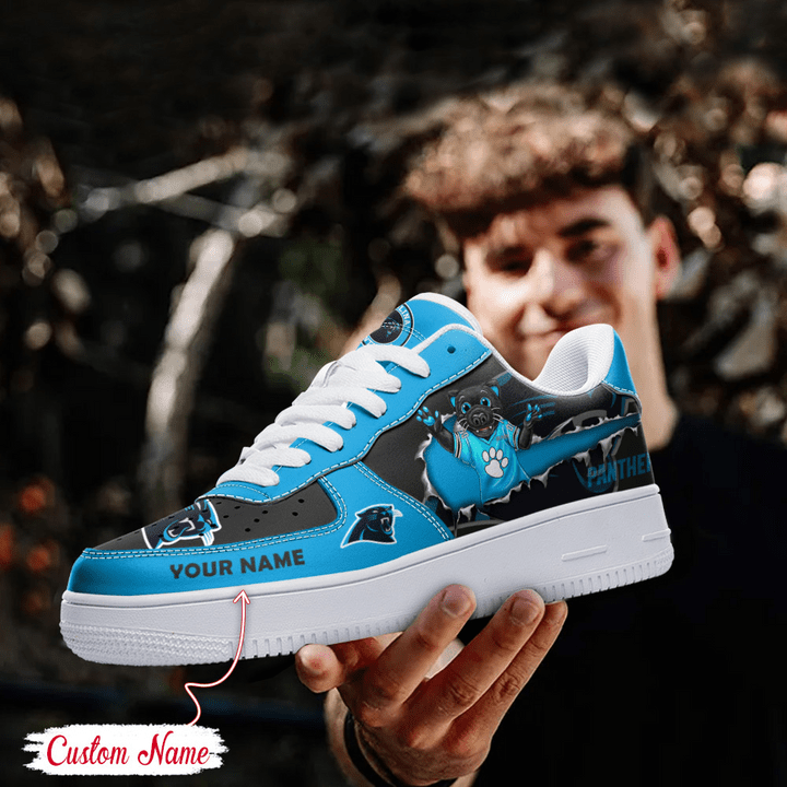 NFL Carolina Panthers Custom Name Air Force 1 Sneaker