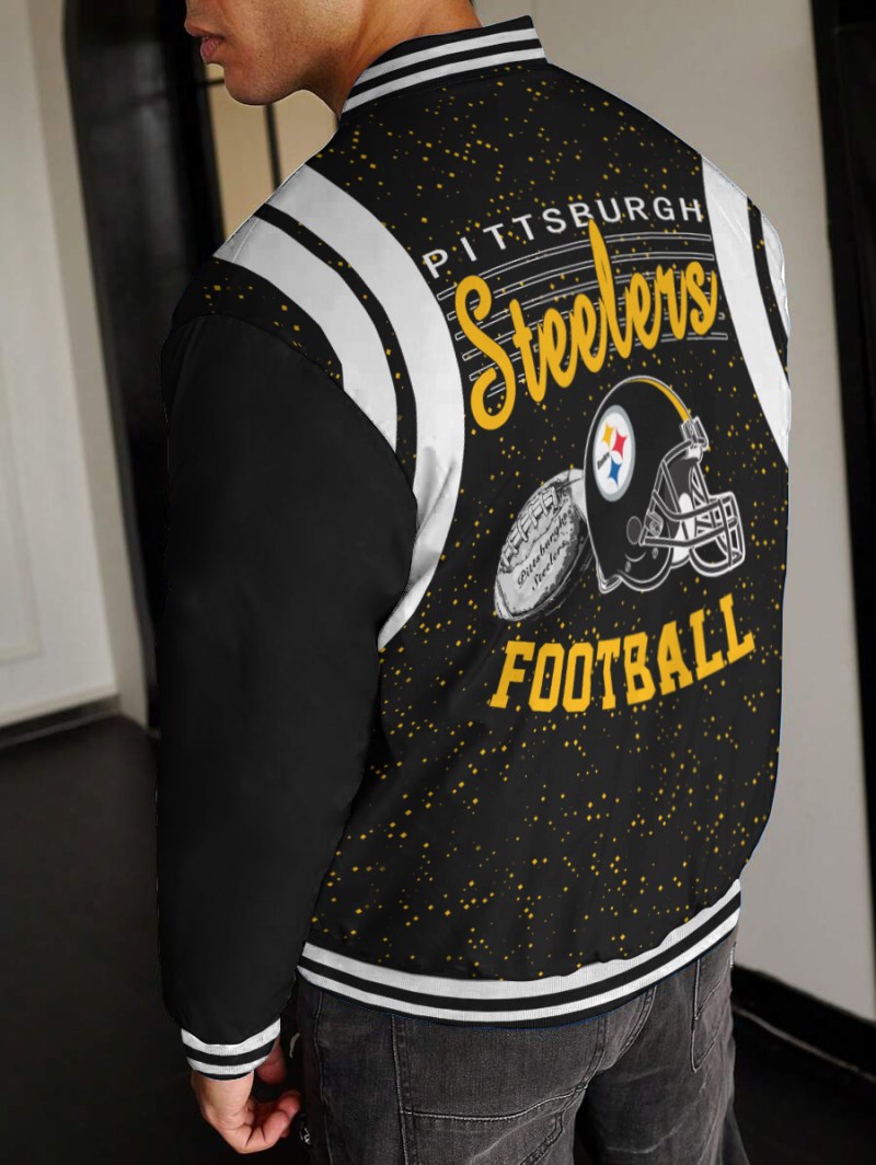 Pittsburgh Steelers Varsity Jacket Back