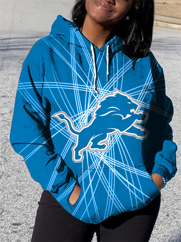 Detroit Lions 3D Printed Pocket Pullover Hoodie
