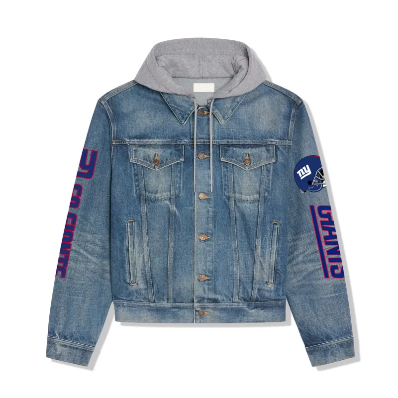 New York Giants Denim Jacket Front View