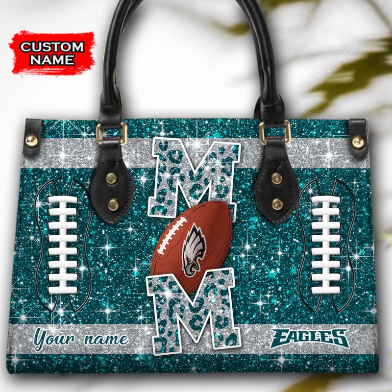 Philadelphia Eagles Leather Hand Bag Side View