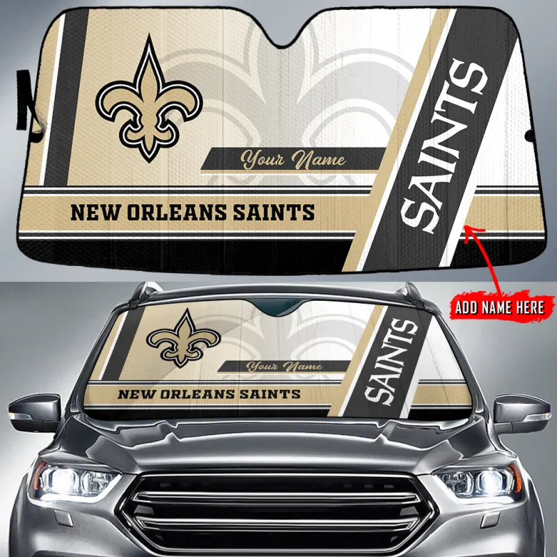 Personalized New Orleans Saints Auto Sun Shade
