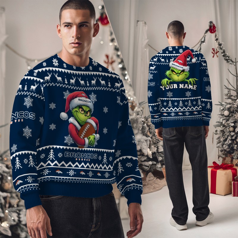 Denver Broncos Ugly Christmas Sweater Studio