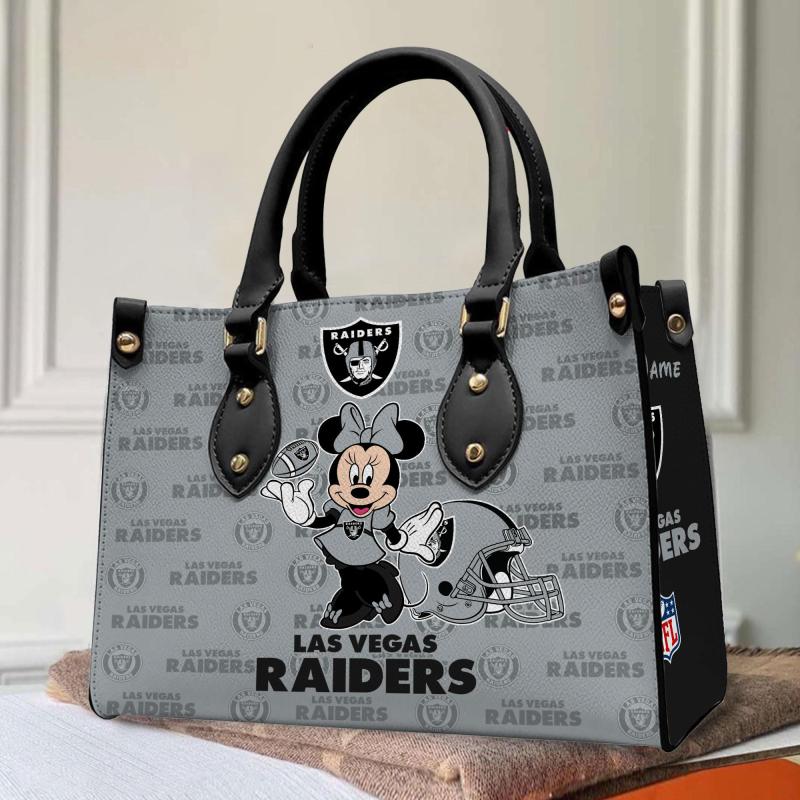Las Vegas Raiders Personalized Leather Hand Bag - Image 3