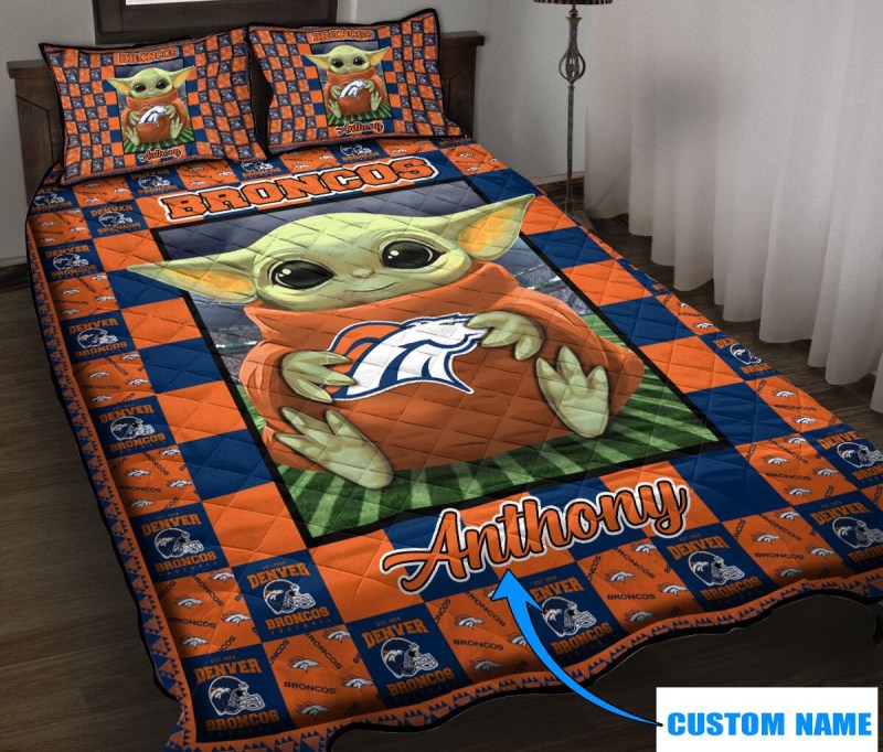 Denver Broncos Personalized Quilt Set